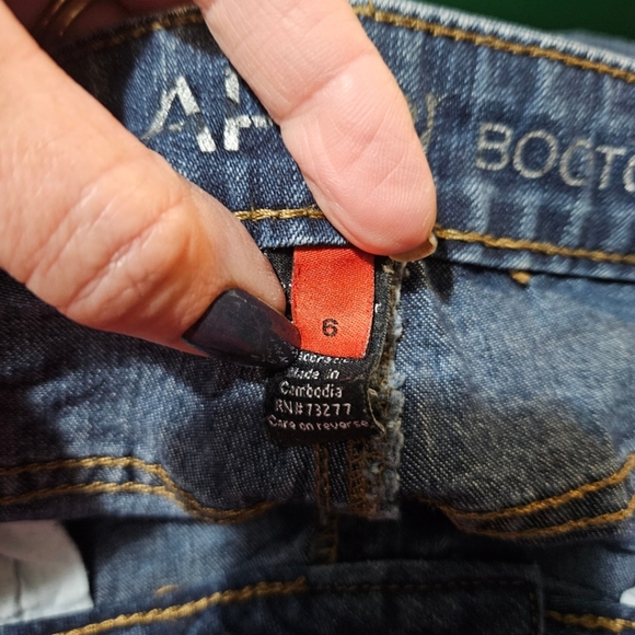 Apt 9 Dark Wash Denim Blue Jeans Bootcut Mid Rise Women's Size 6 - Picture 7 of 8